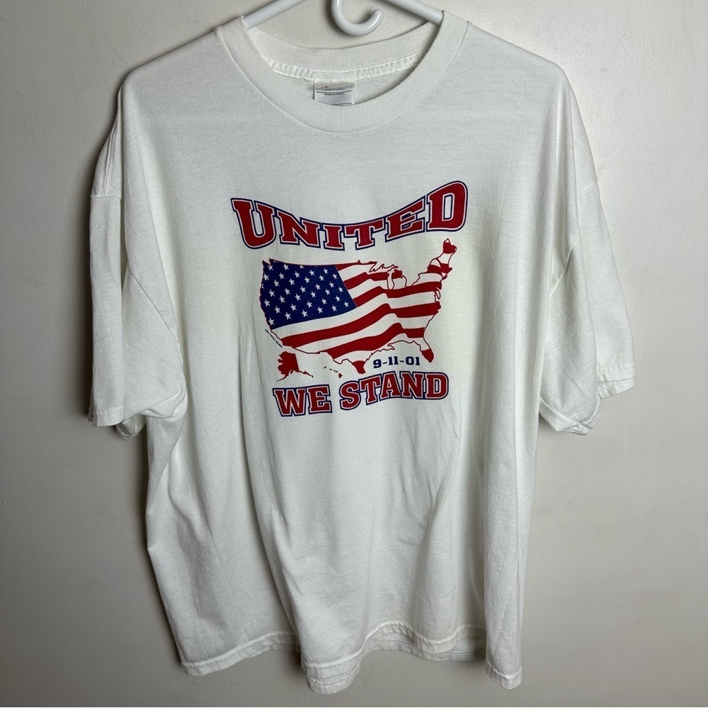 Vintage 9/11 Shirt Men's Size XL United We Stand Patriotic American Made In USA